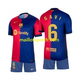 Maillot de Foot FC Barcelone Gavi 6 Enfant Domicile 2024/25